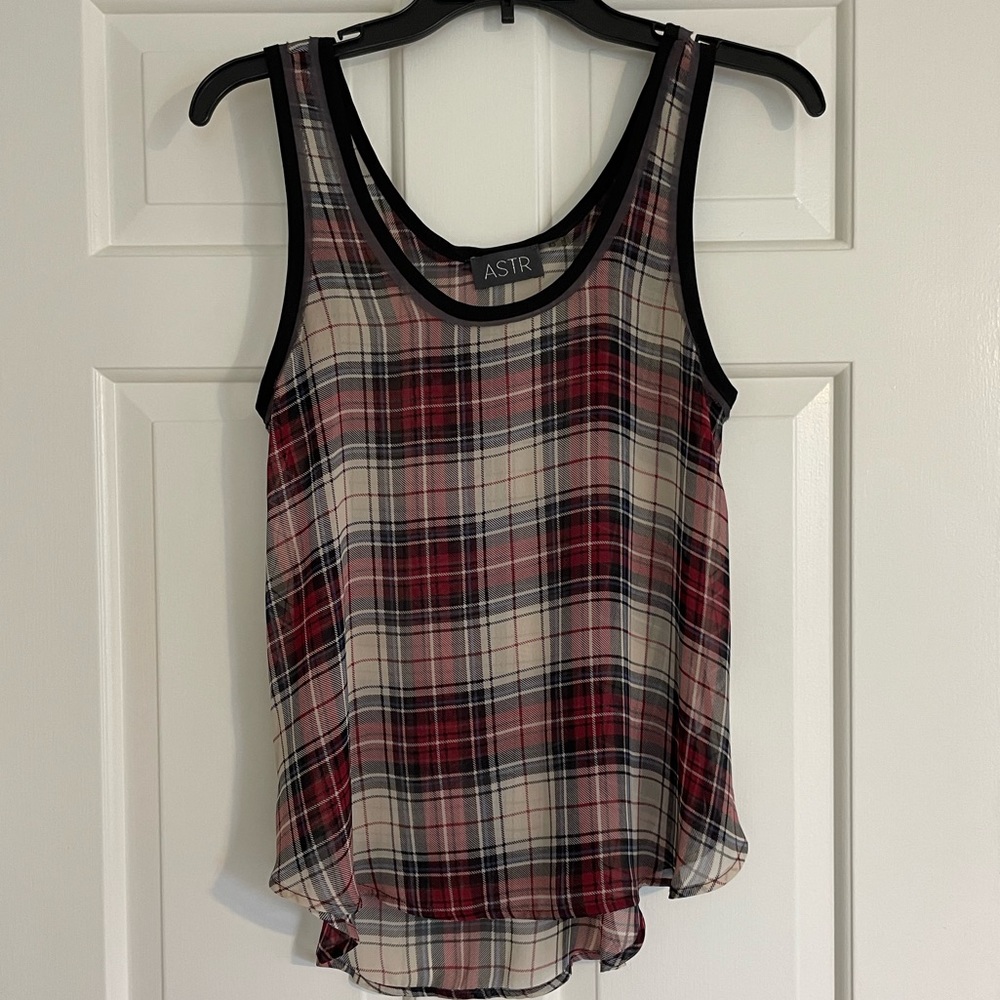 Sheer Tartan Tank